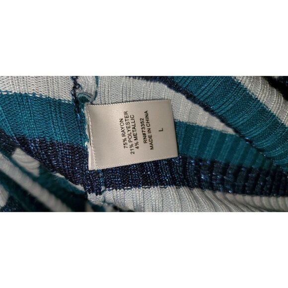 Hooked Up Long Sleeve Striped Pullover Sweater - Picture 4 of 10